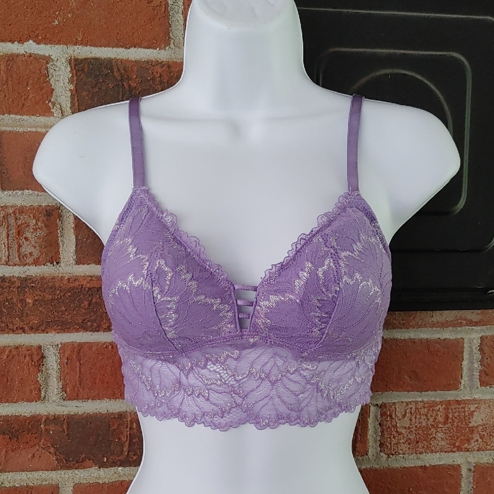 Auden Lavender Lace Bralette Size XS